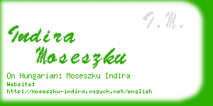 indira moseszku business card